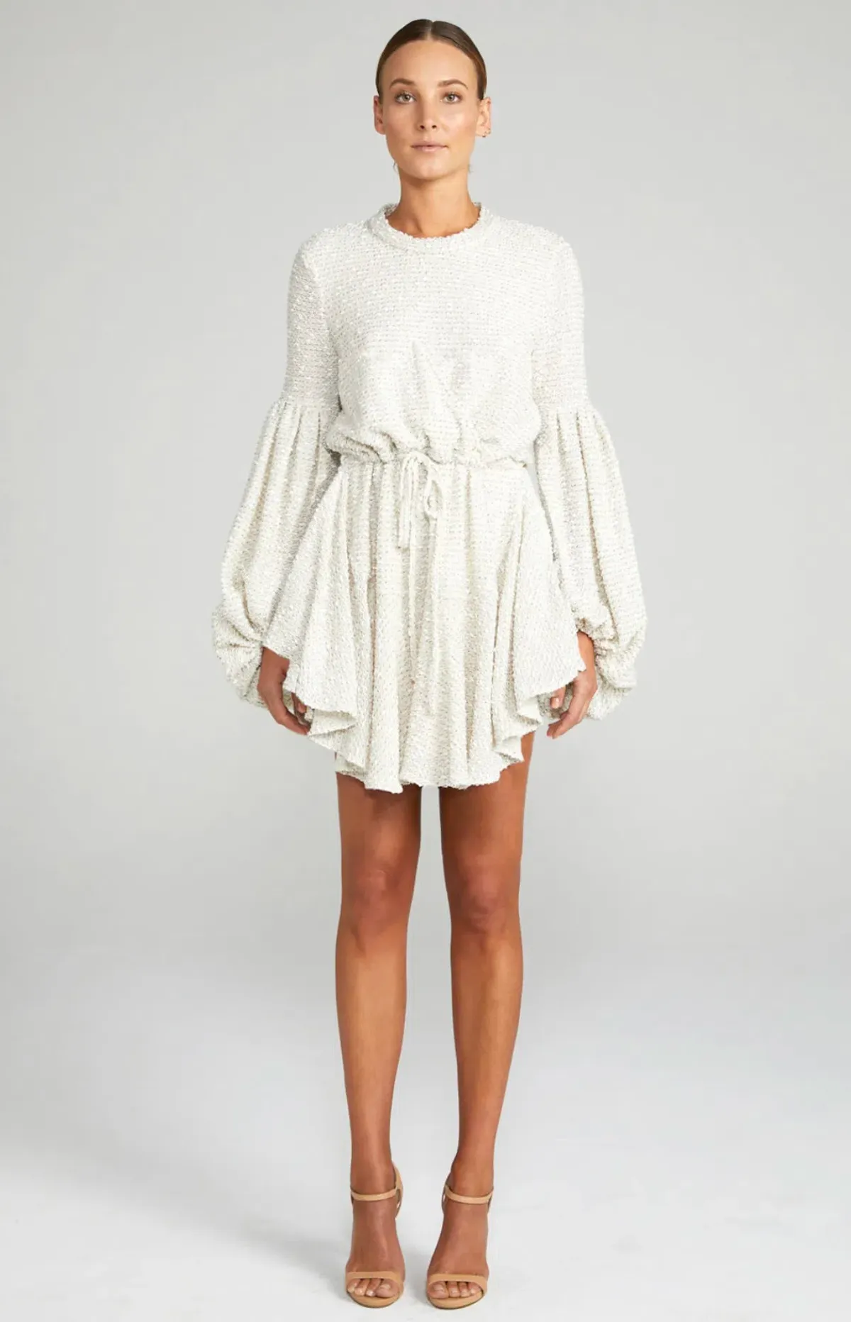 Shona Joy Aimee Balloon Dress White Size 8 - Image 1