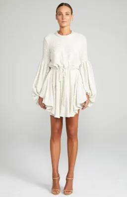 Shona Joy Aimee Balloon Dress White Size 8 for rent on The Volte - image 1