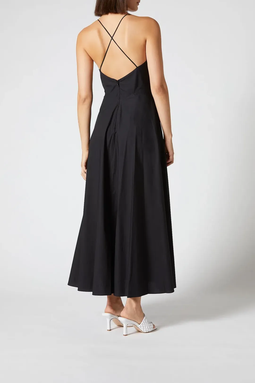Scanlan Theodore Cotton Strappy Dress Navy Size 8 for rent on The Volte - main image