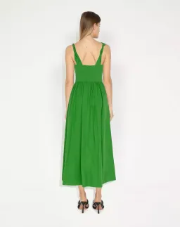 Cue Cotton Twist Strap Dress Green Size 6 for rent on The Volte - image 3