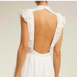 Sir The Label Aurelie Open Back Mini Dress White Size 1/Au 8 for rent on The Volte - image 2