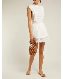 Sir The Label Aurelie Open Back Mini Dress White Size 1/Au 8 for rent on The Volte - image 1