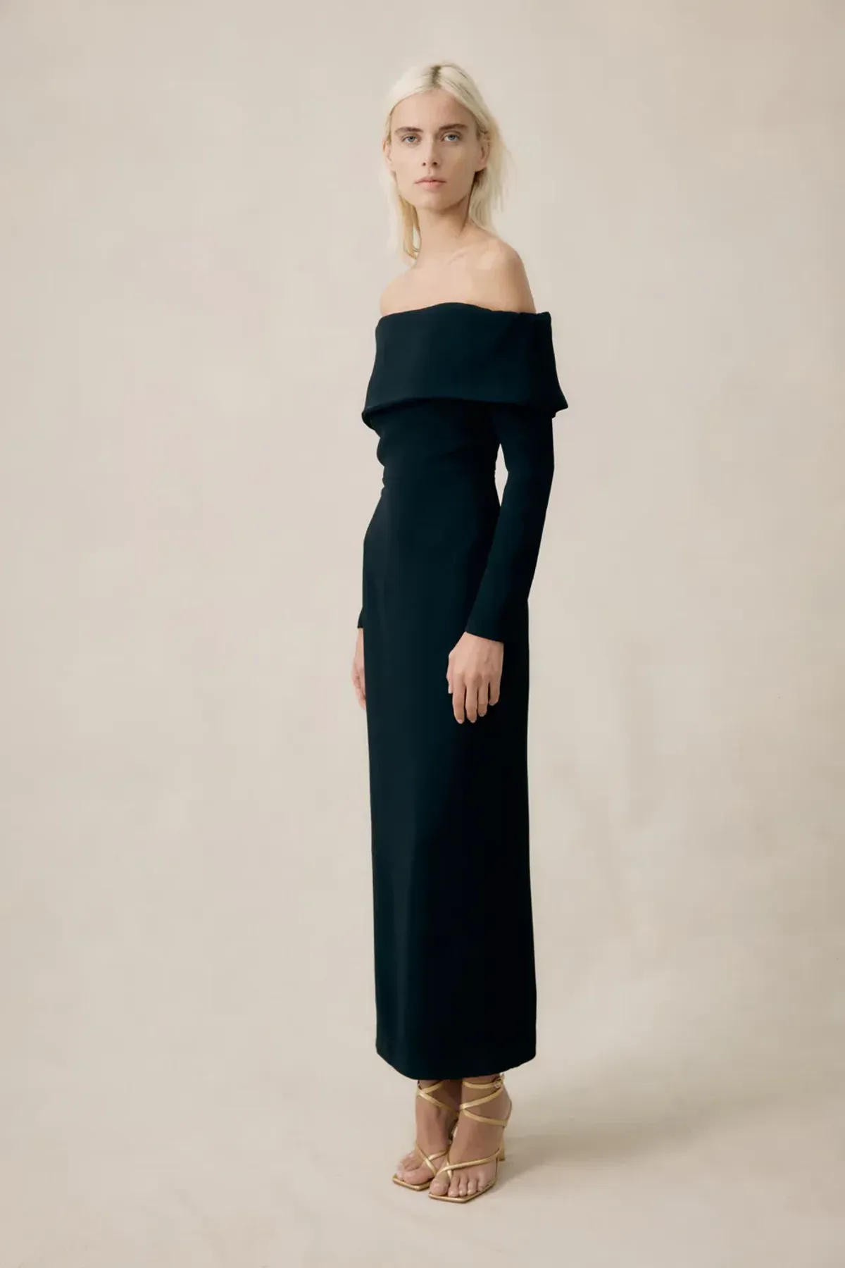 Manning Cartell Another Time Off-Shoulders Dress Black Size 6 for rent on The Volte - main image