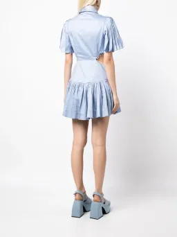 Aje Mythos Pearl Waist Mini Dress Steel Blue Size 10 for rent on The Volte - image 3