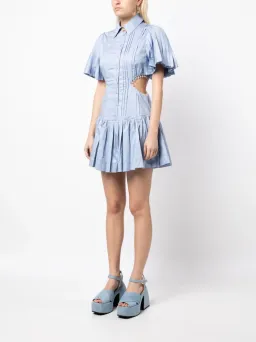 Aje Mythos Pearl Waist Mini Dress Steel Blue Size 10 for rent on The Volte - image 1