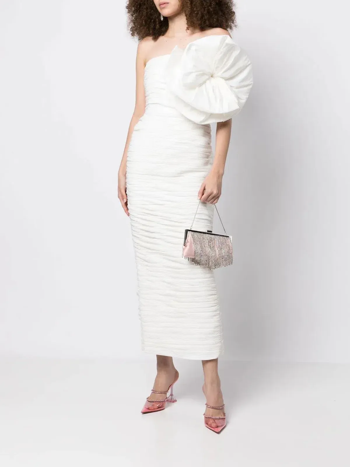 Rachel Gilbert Evana Midi Dress in Coconut Size 8 - Image 1