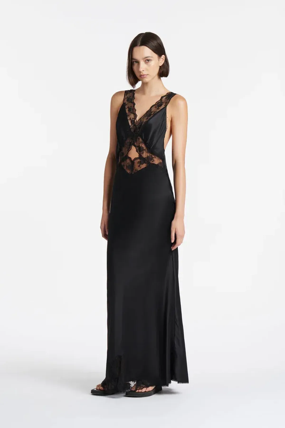 Sir the Label Aries Cut Out Gown Black Size AU 6 for rent on The Volte - main image