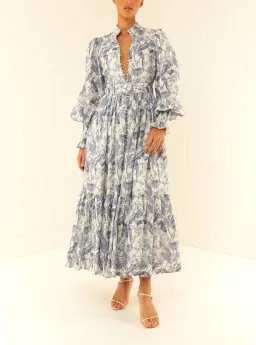 Palm Noosa Royal Flush Dress Jungle Blue Size 10 for rent on The Volte - image 1