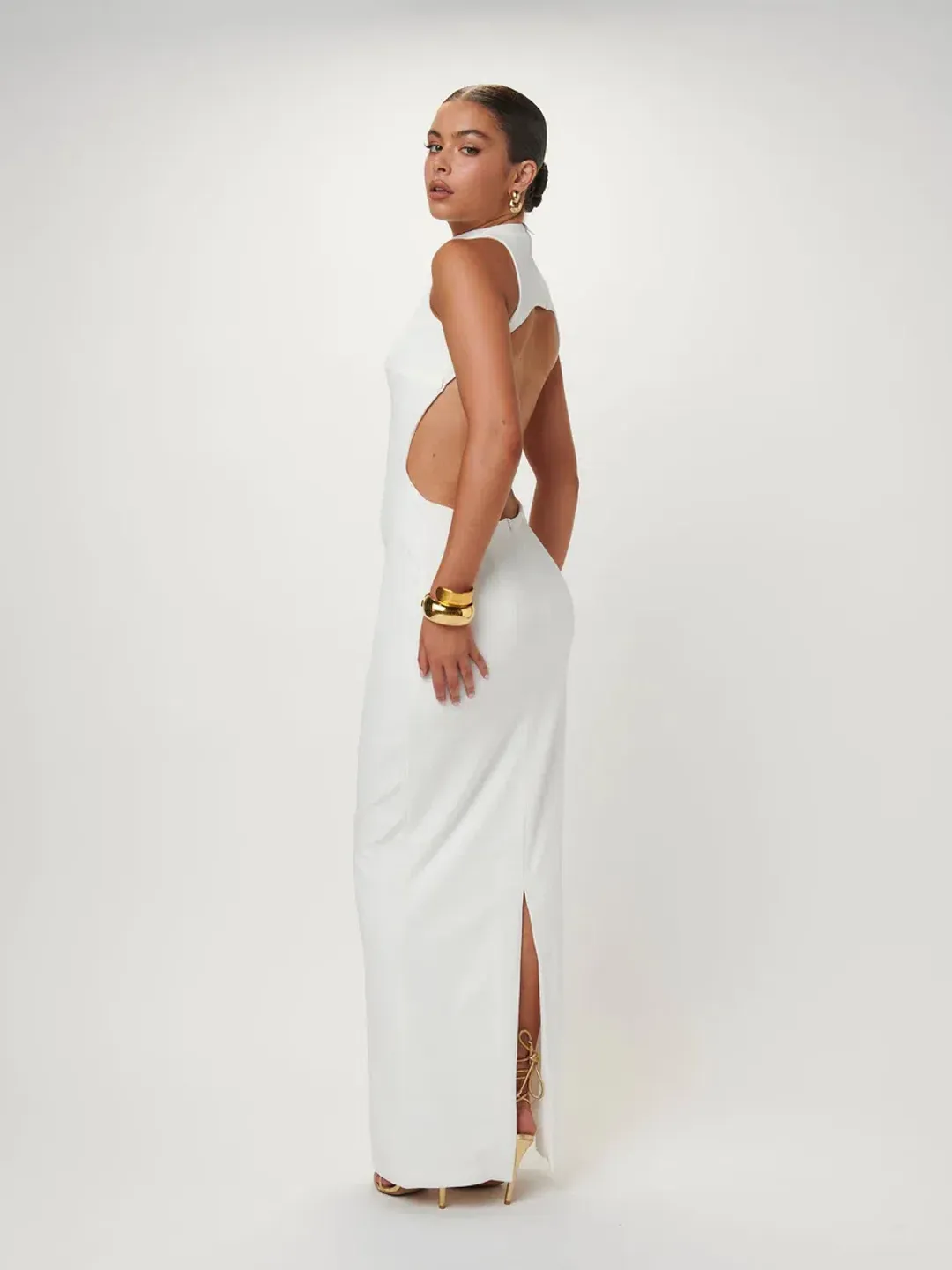 Effie Kats Ambre Gown White Size 8 for rent on The Volte - main image