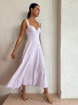 Clea Remy Bustier Midi Dress in Lilac Size XS / Au 6 for rent on The Volte - image 1
