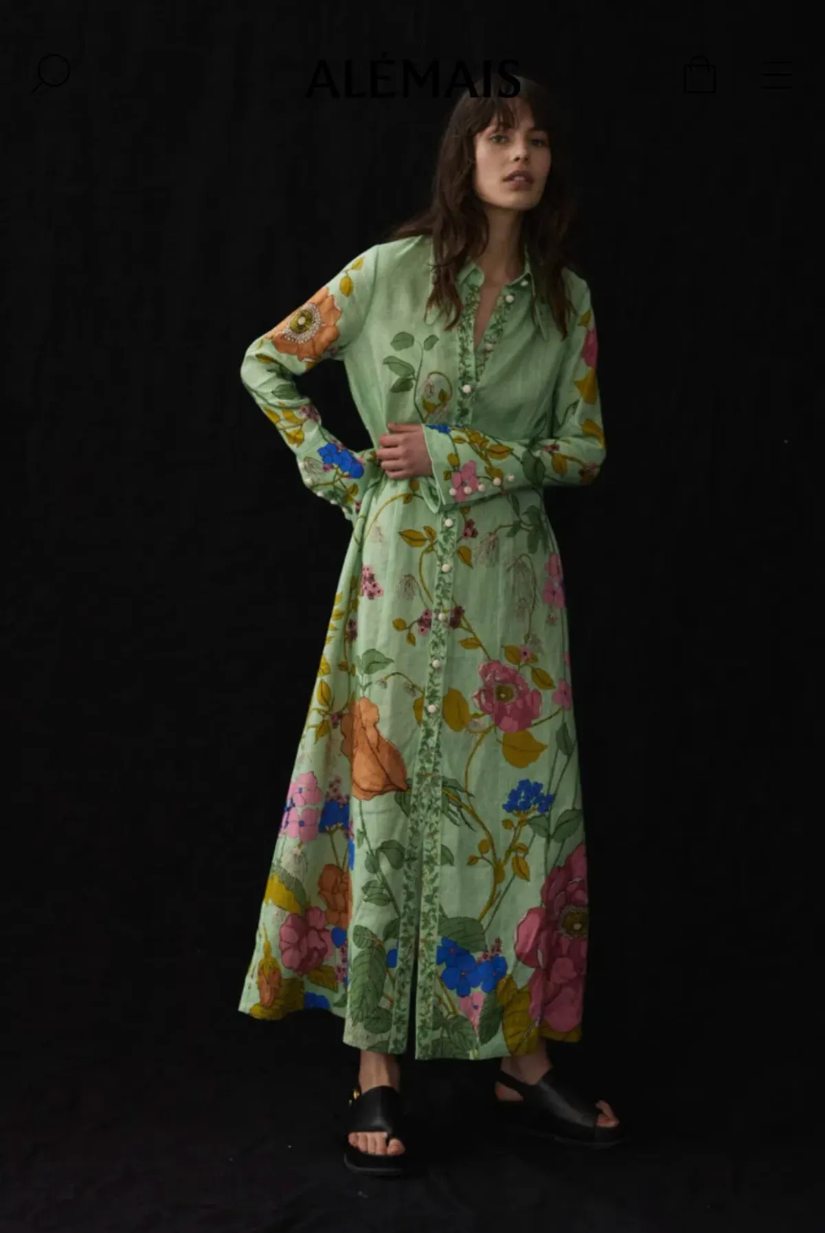 Alemais Olivia Shirtdress Floral Size 10 / M for rent on The Volte - main image