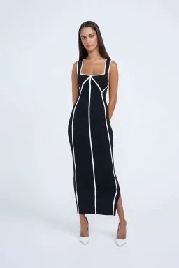 By Johnny Catalina Knit Midi Dress Black Size Small /Au 8 for rent on The Volte - image 1
