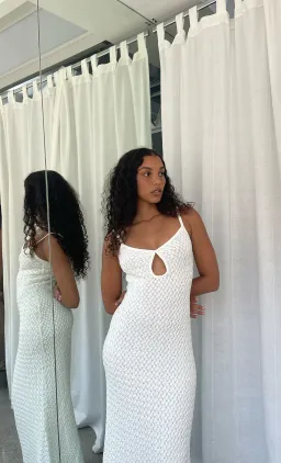 Bec & Bridge Effie Knit Key Dress Ivory Size 8 for rent on The Volte - image 4