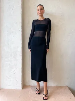 Sir the Label Impermanence Splice Maxi Dress Black Size 6 for rent on The Volte - image 1