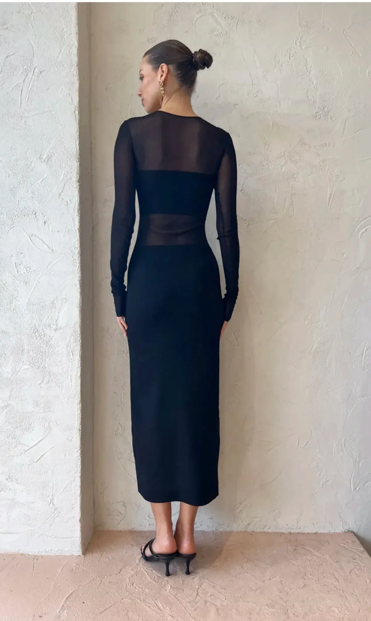 Sir the Label Impermanence Splice Maxi Dress Black Size 10 - Image 4