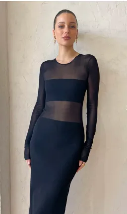 Sir the Label Impermanence Splice Maxi Dress Black Size 10 for rent on The Volte - image 2