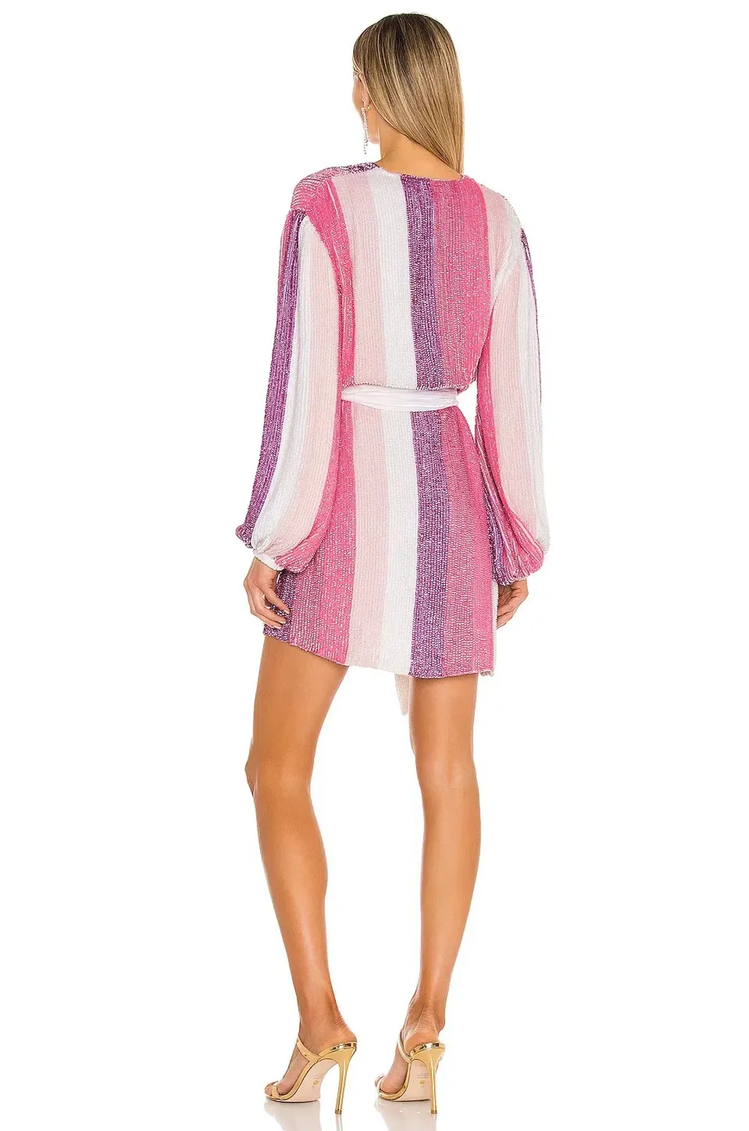 Retrofete Gabrielle Gown Dress Multi Sequin Size 8 for rent on The Volte - main image