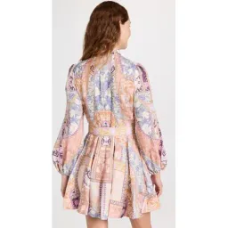Zimmermann Kaleidoscope Buttoned Mini Dress Print Size 3 /AU 14 for rent on The Volte - image 4