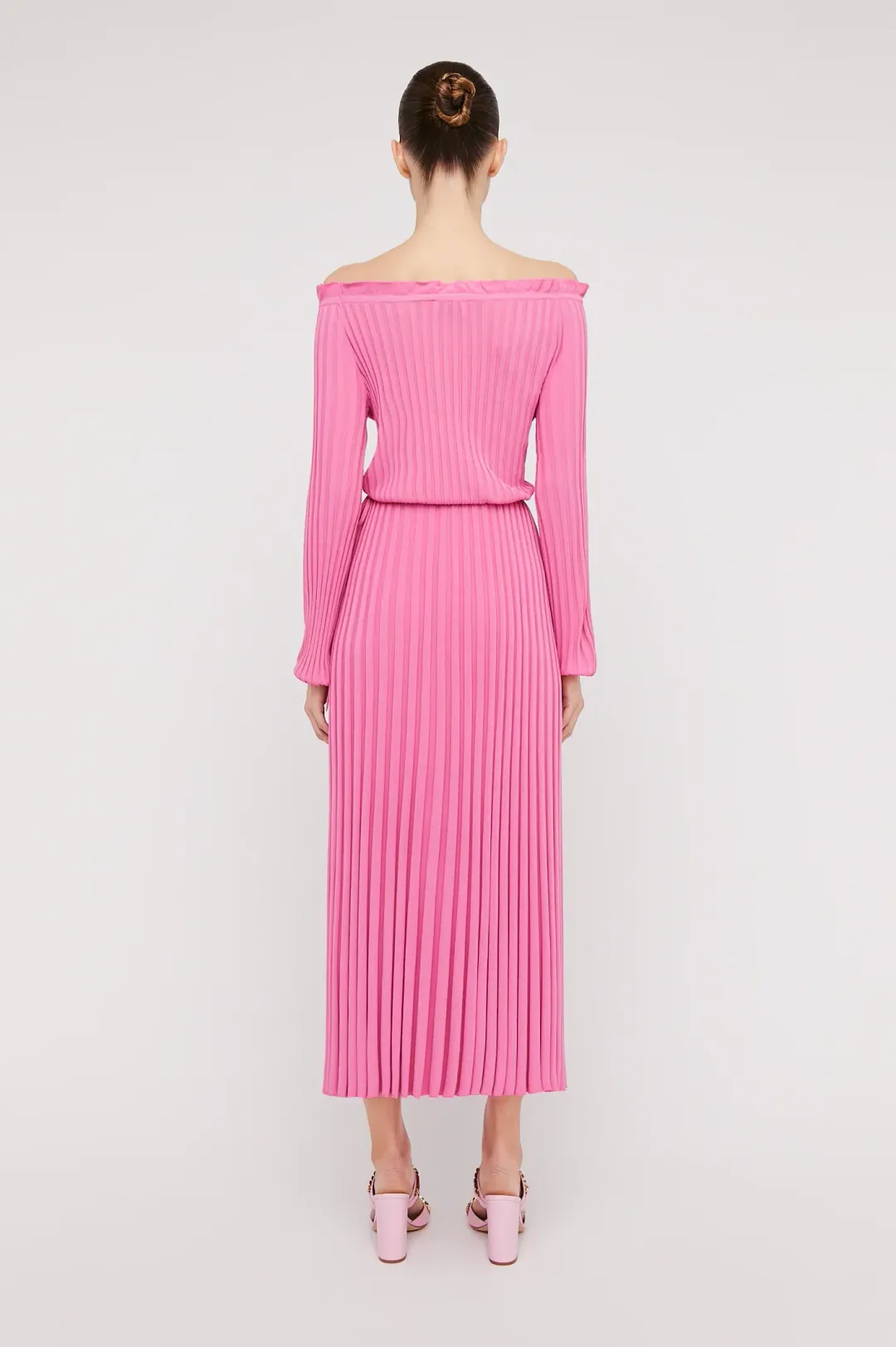 Scanlan Theodore Rib Cold Shoulder Dress Pink Size S / Au 8 for rent on The Volte - main image