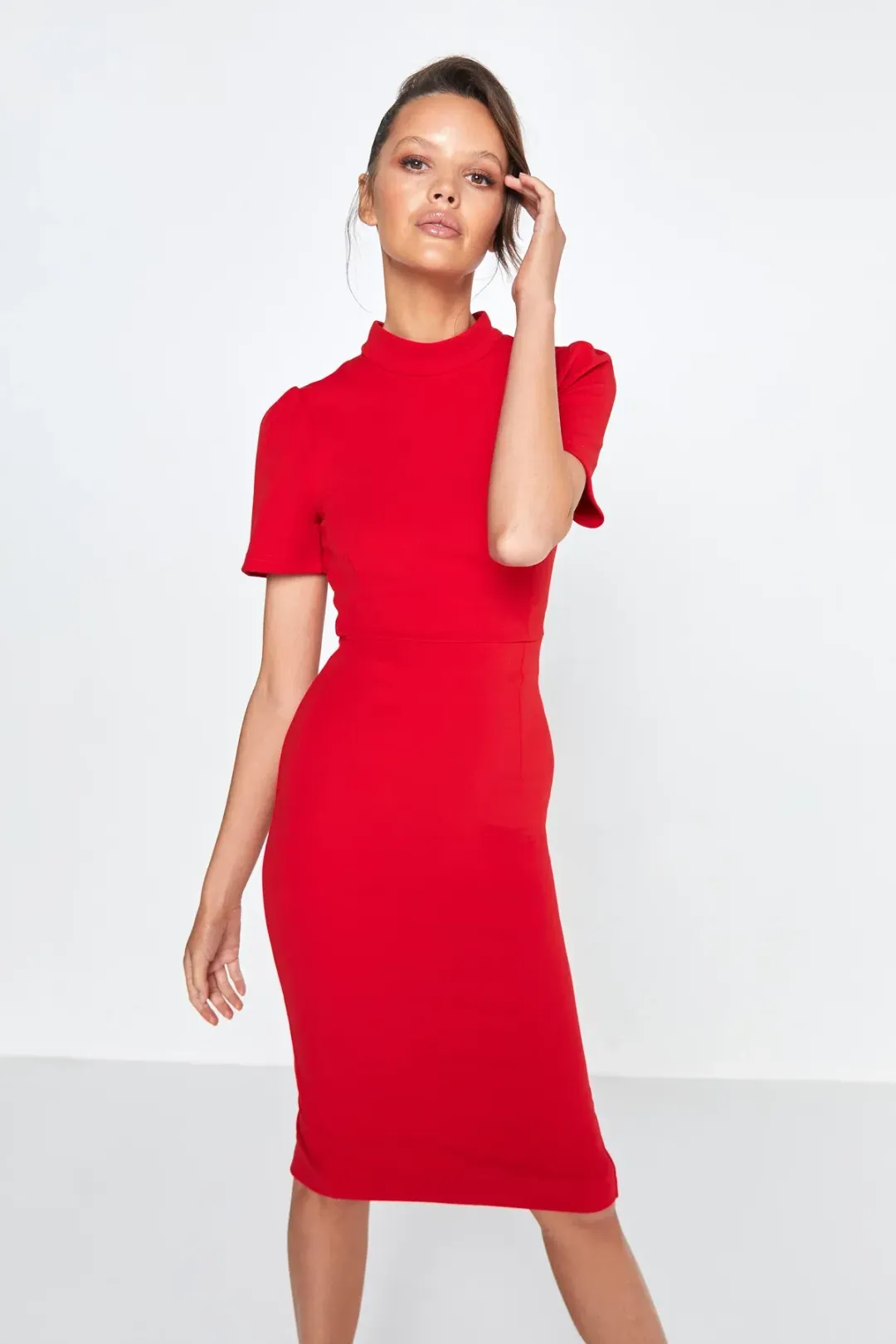 Mossman A Moment In Time Midi Dress Red Size 6 for rent on The Volte - main image