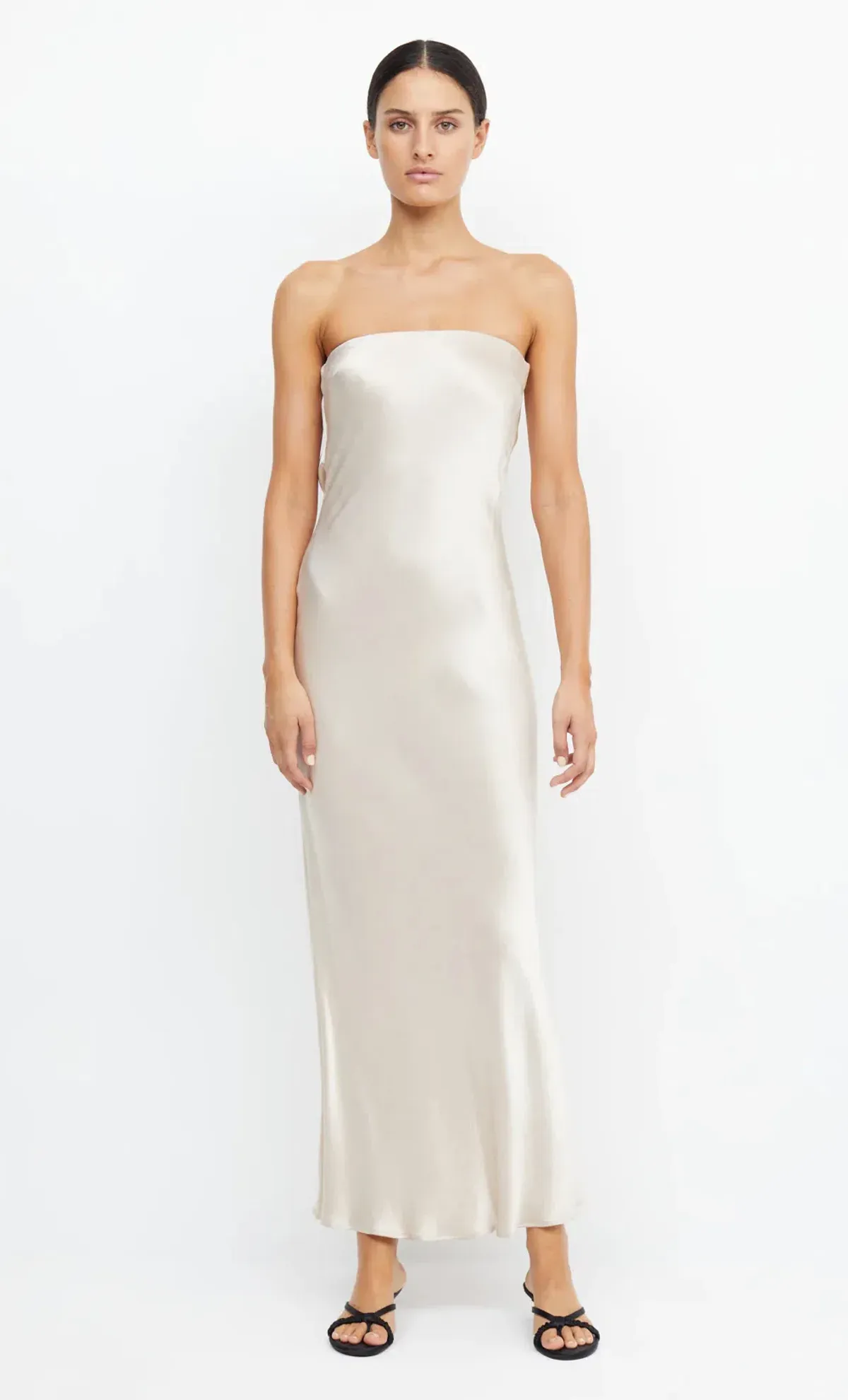 Bec & Bridge Moon Dance Strapless Dress Sand Size AU 8 - Image 2