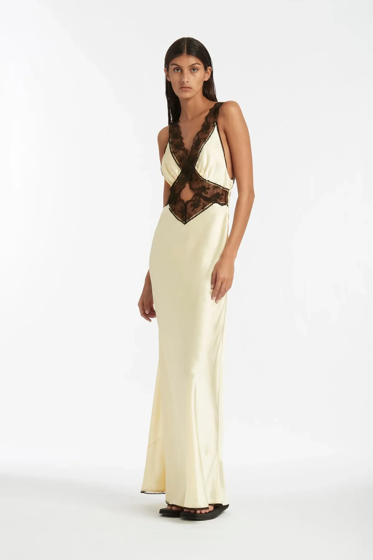 Sir The Label Aries Cut Out Gown Yellow Size 8 - Image 1