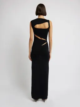 Christopher Esber Slashed Knit Dress in Black Size 8 for rent on The Volte - image 3
