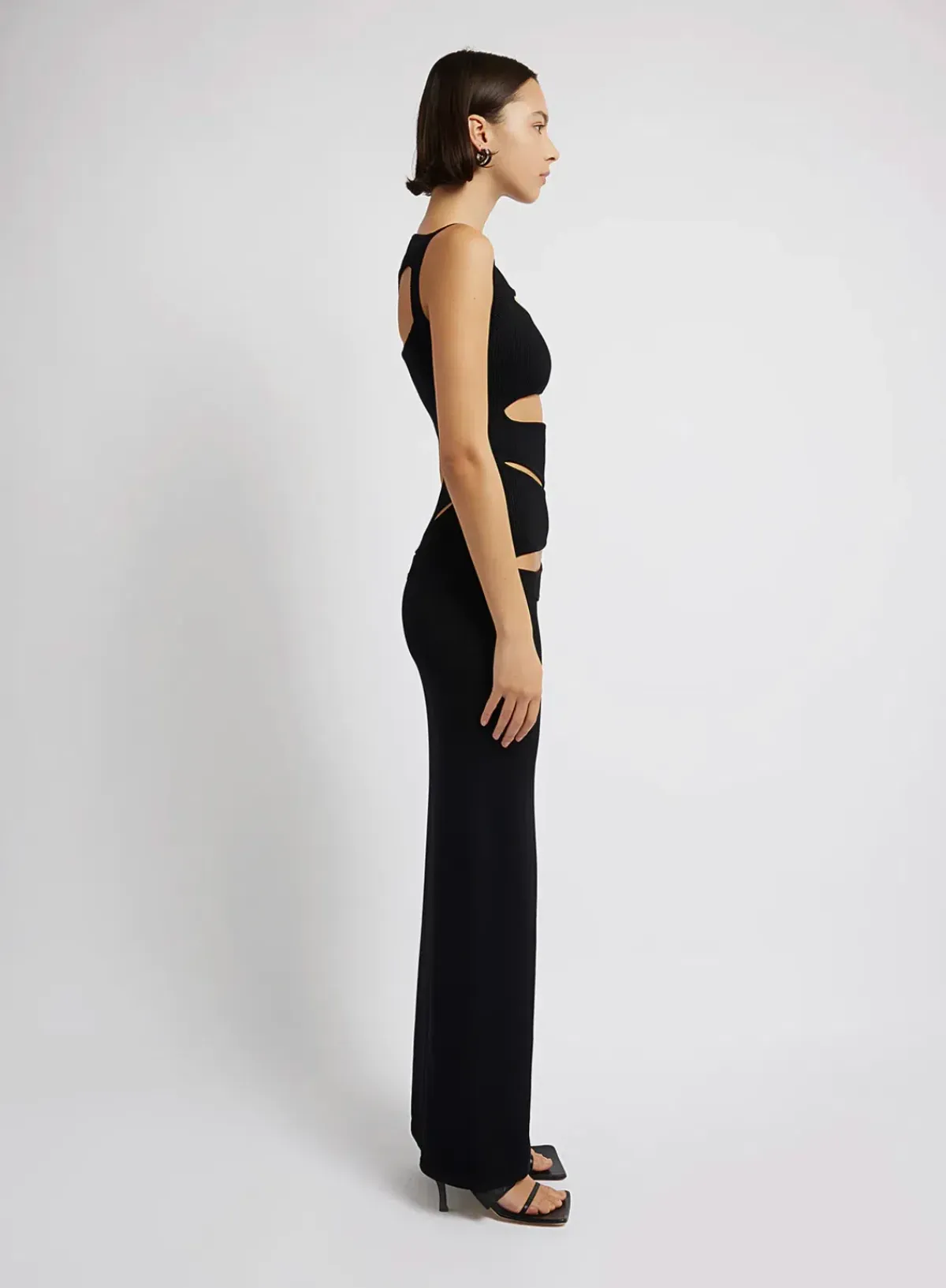 Christopher Esber Slashed Knit Dress in Black Size 8 - Image 2