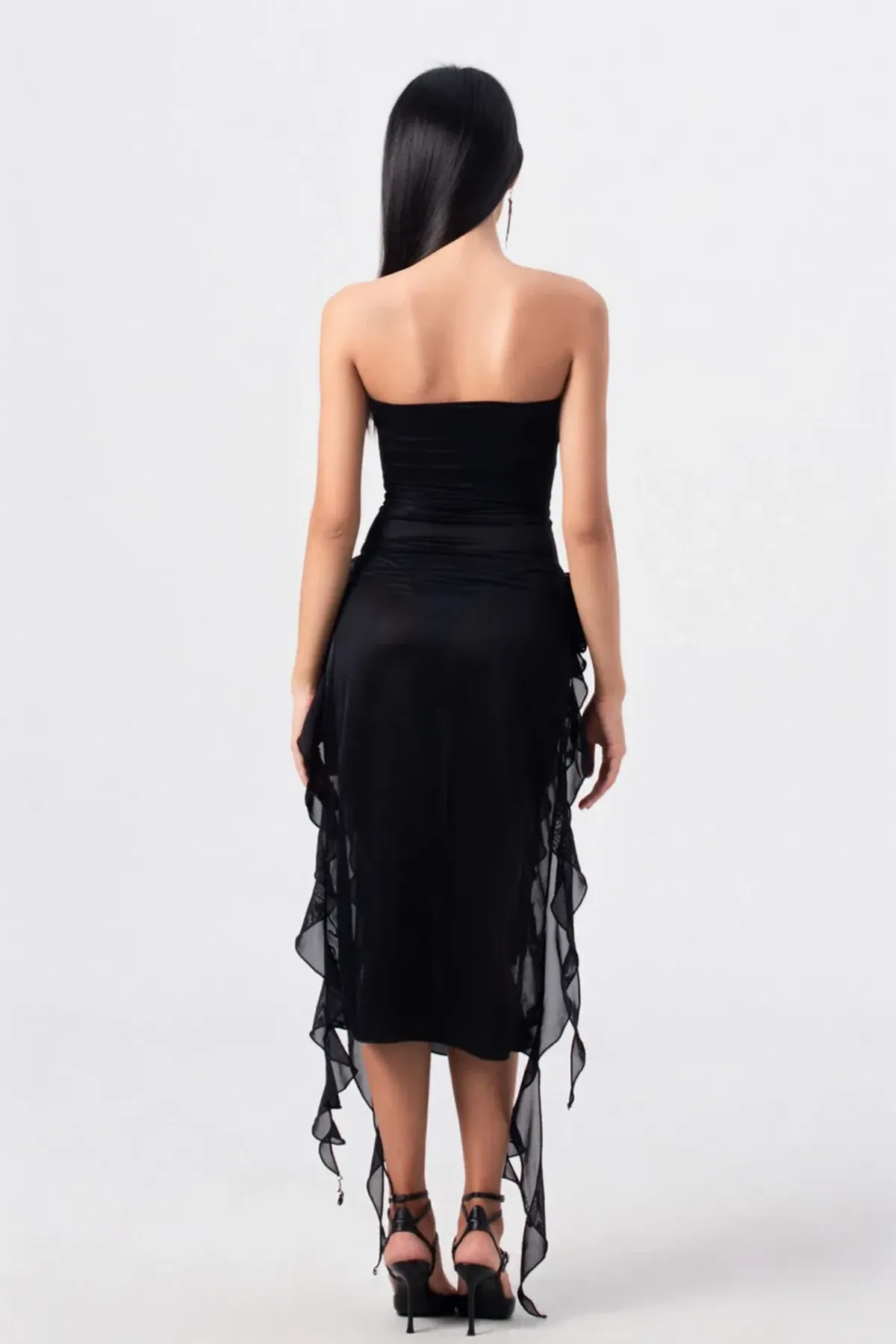 Fanci Club The Thieves Evening Dress Black Size S/Au 8 - Image 4