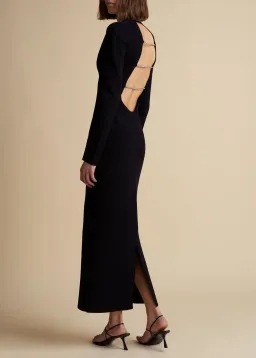 Khaite Odette Dress Black Size S/AU 8 for rent on The Volte - image 2