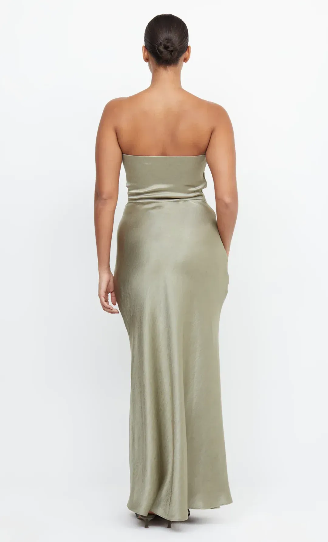 Bec & Bridge The Dreamer Strapless Maxi Dress Sage Green Size 12 / L for rent on The Volte - main image