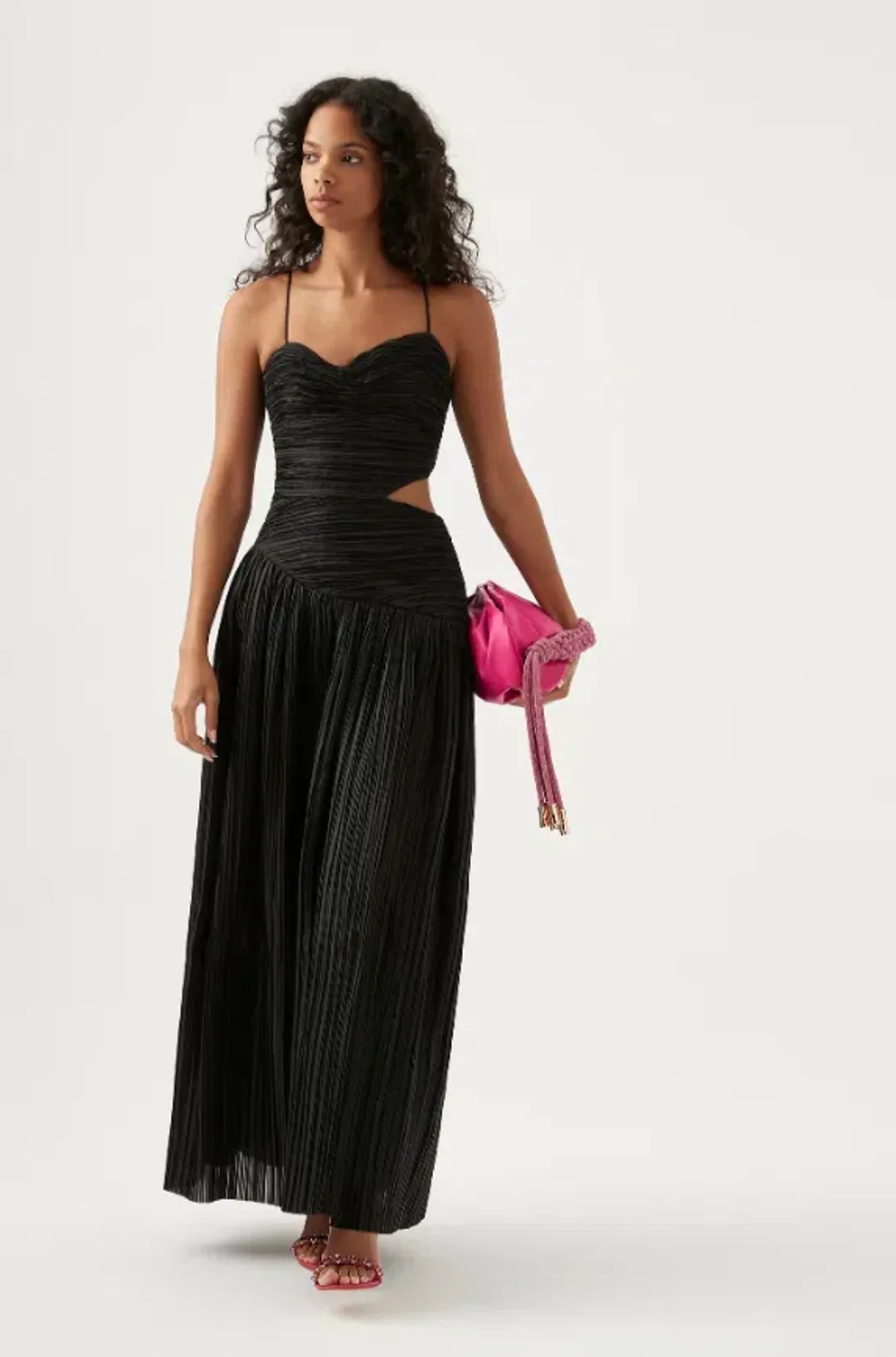 Aje Laurier Wave Maxi Dress in Black Size 8 / S for rent on The Volte - main image