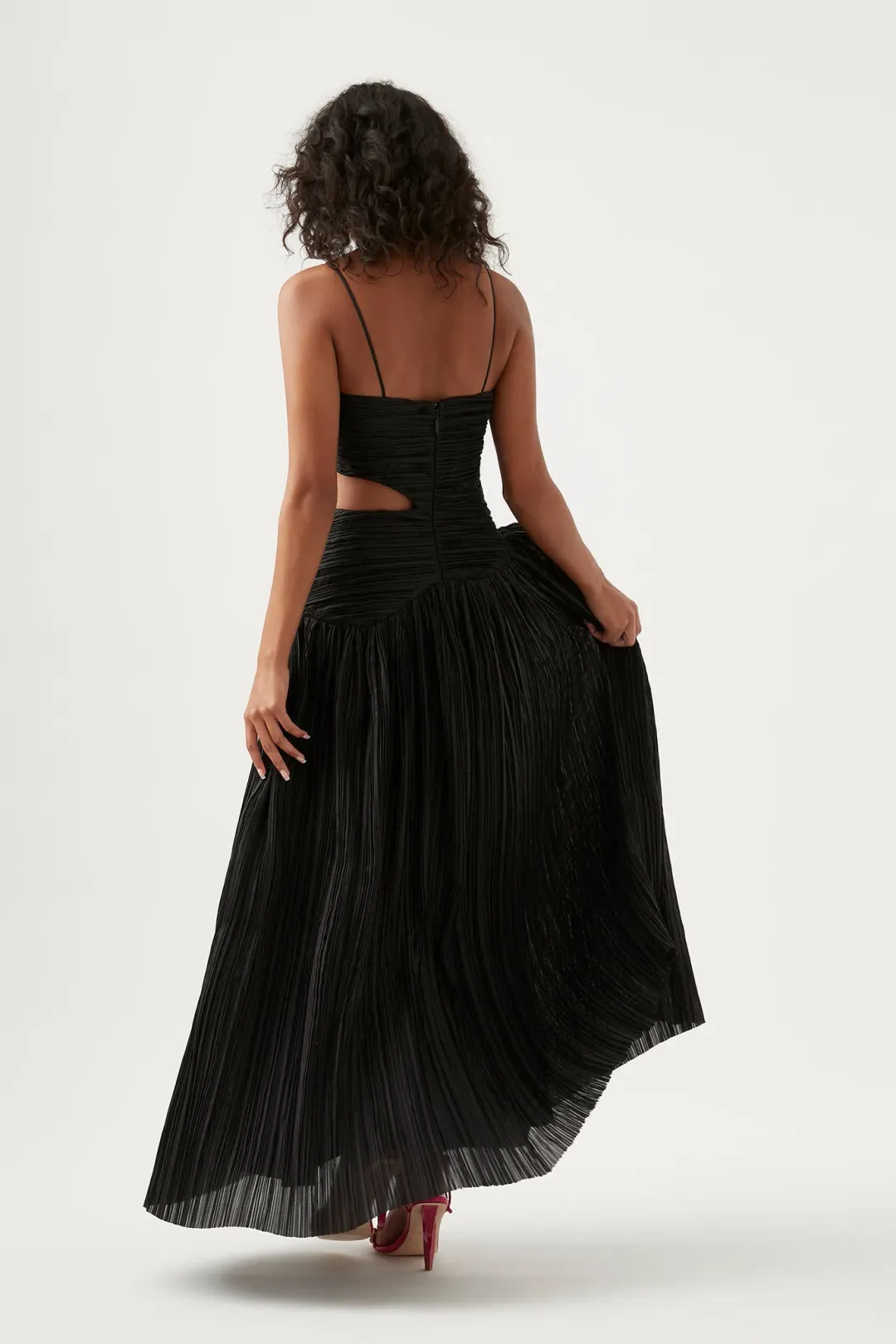 Aje Laurier Wave Maxi Dress in Black Size 8 / S for rent on The Volte - main image