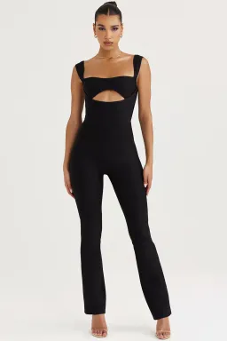 House of CB Yasmeen Bandage Jumpsuit Black Size 8 for rent on The Volte - image 4
