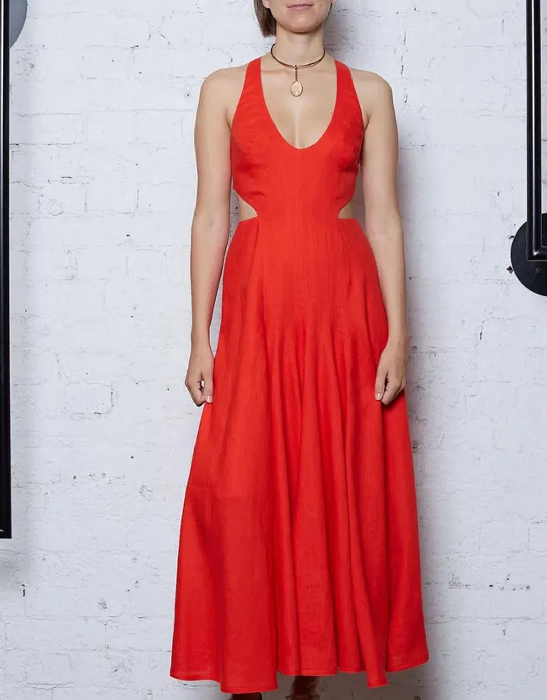 Kitx Faithful Love Midi Dress Red Size 8 / S for rent on The Volte - main image