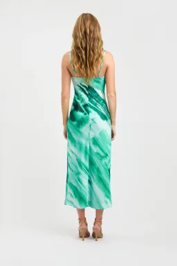 Kookai Gwen Slip Midi Dress Green Size 12 for rent on The Volte - image 3