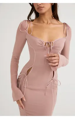 House of CB Ophelia Cutout Midi Dress Blush Size XL / Au 14 for rent on The Volte - image 4