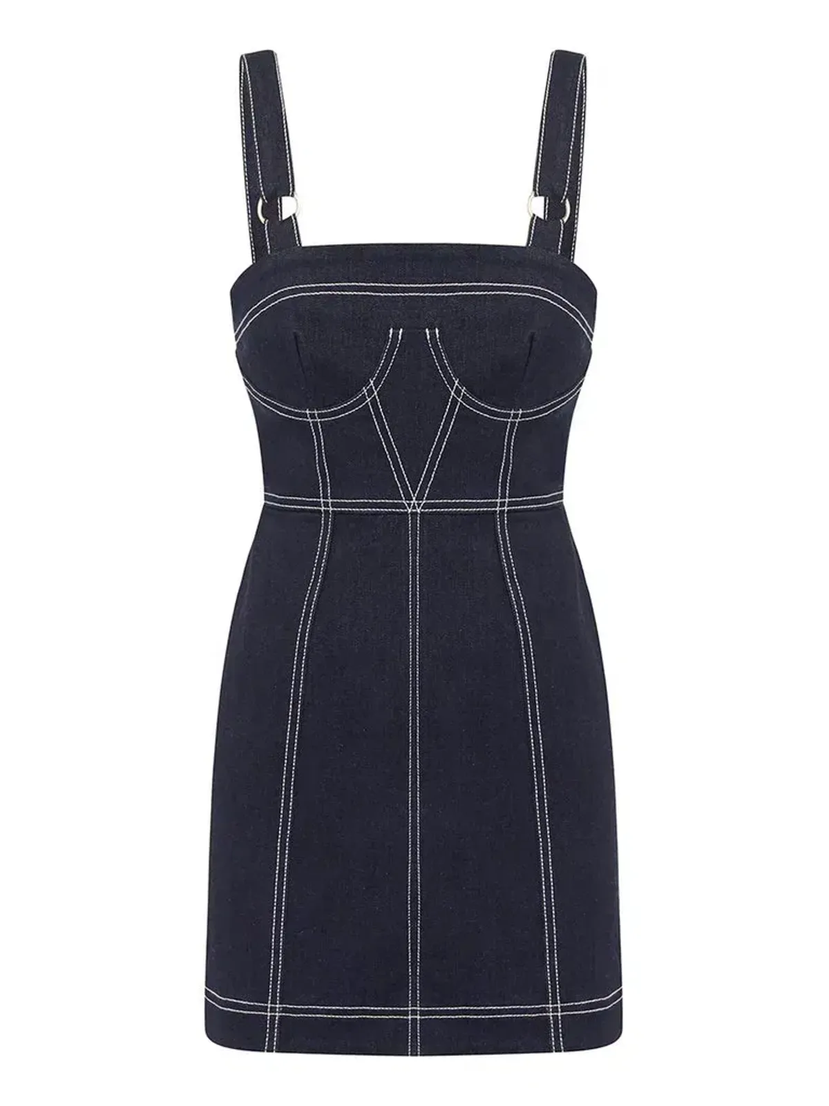 Alice McCall Supernova Denim Mini Dress Indigo Size 6 - Image 3
