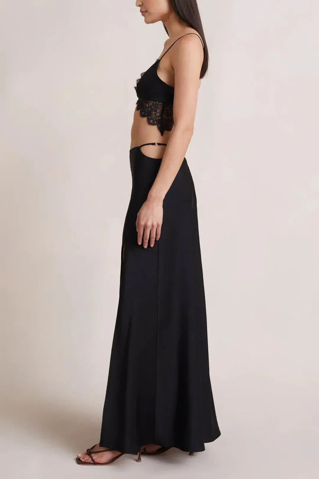 Bec & Bridge Camille Top & Skirt Set Black Size 14 for rent on The Volte - main image
