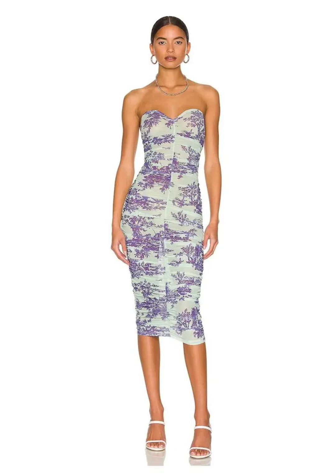 Miaou Renzo Midi Dress Mint Toile Size 6 for rent on The Volte - main image