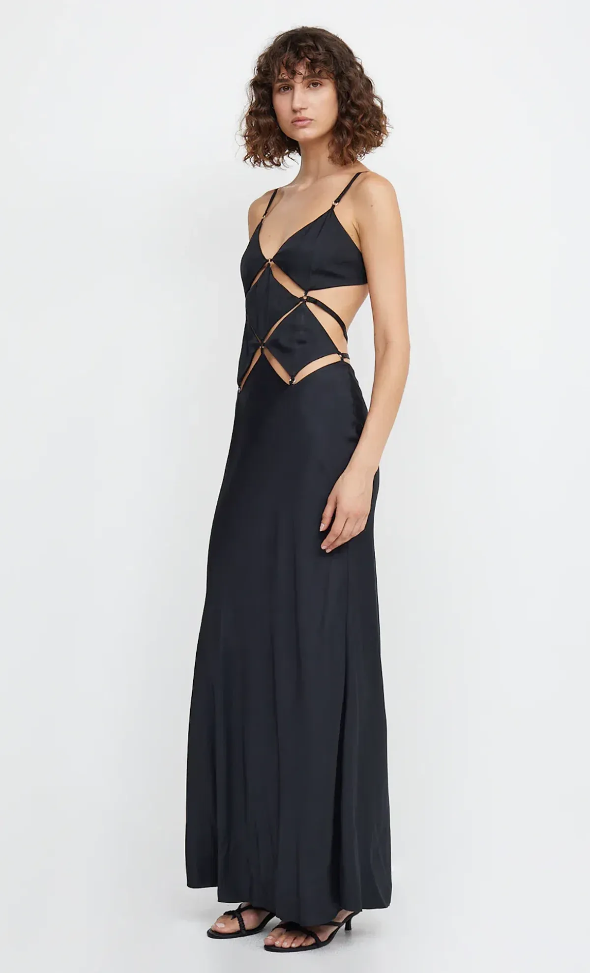 Bec & Bridge Diamond Days Strap Maxi Dress Black Size 6 - Image 2