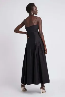 Aje Solstice Strappy Ring Midi Dress Black Size 8 for rent on The Volte - image 2
