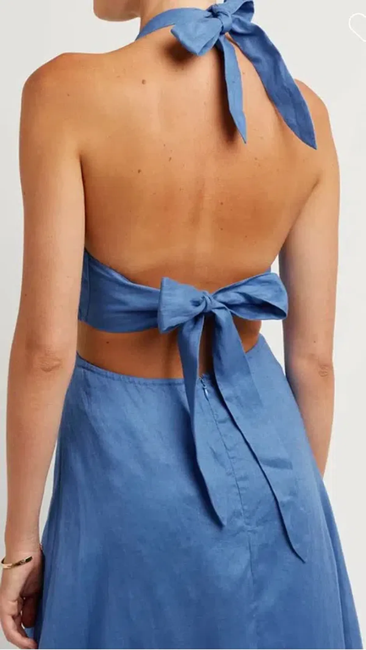 Dissh Layne Halter Midi Dress Cobalt Size AU 8 - Image 5