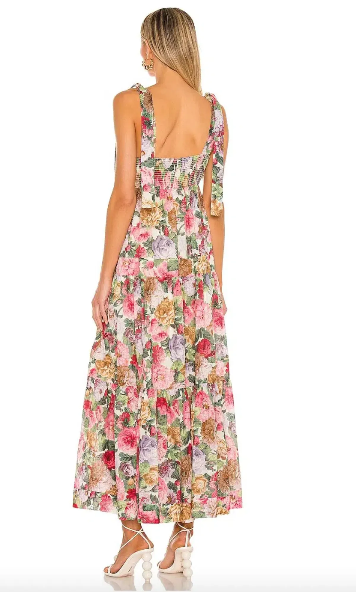 Zimmermann Mae Tie Shoulder Dress Rose Floral Size 2 / AU 12 - Image 2