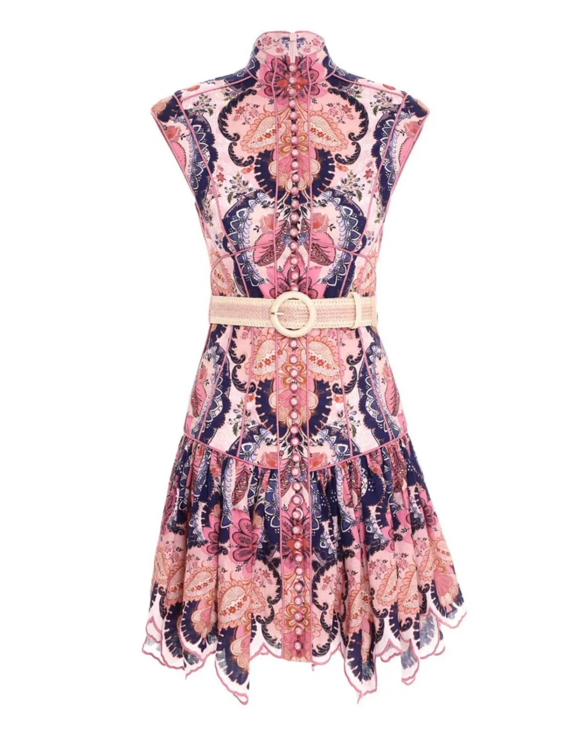 Zimmermann Laurel Flared Mini Dress Floral Size 1 / AU 10 - Image 3