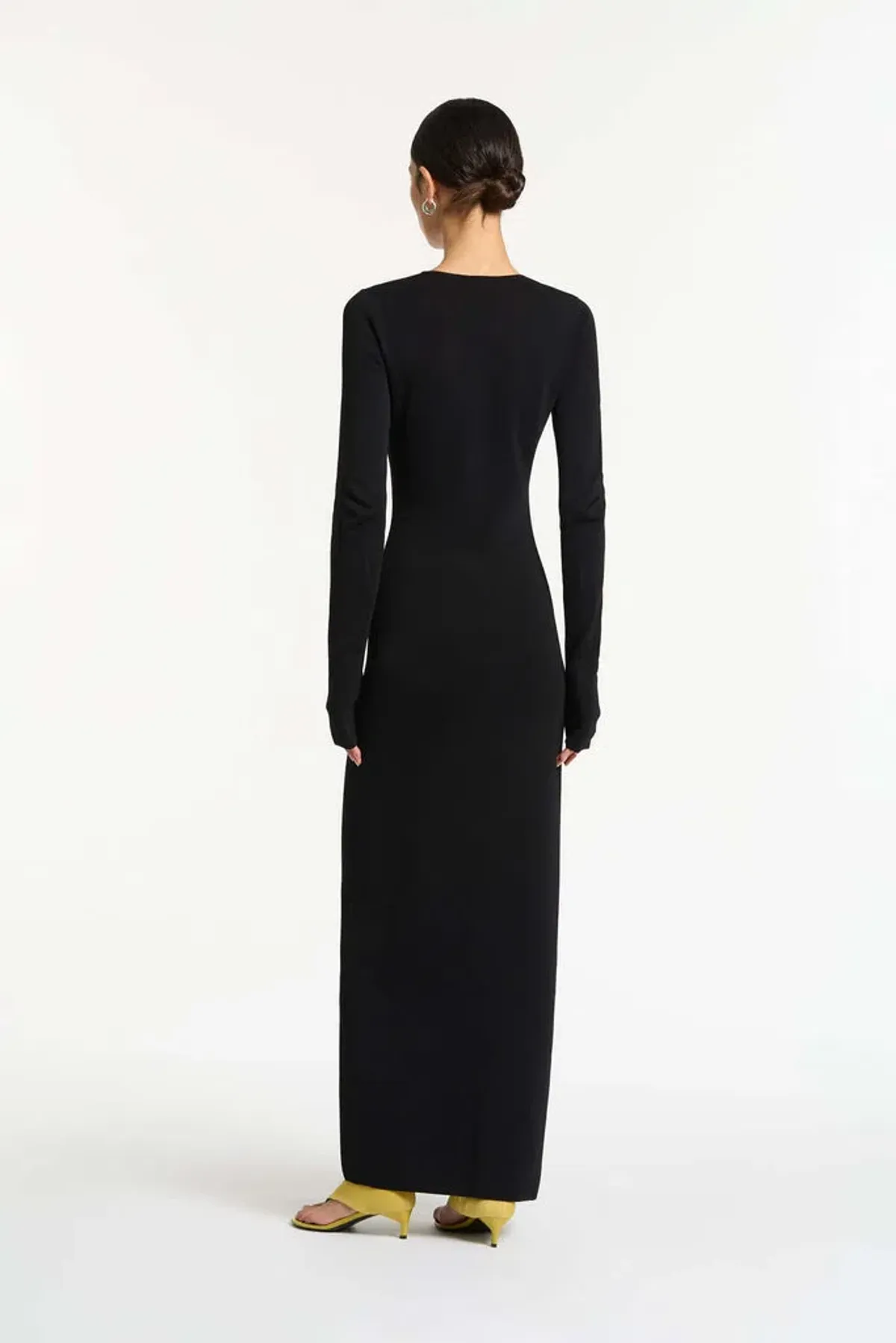 Sir the Label Kinetic Beaded Long Sleeve Maxi Dress Black Size Au 8 - Image 2