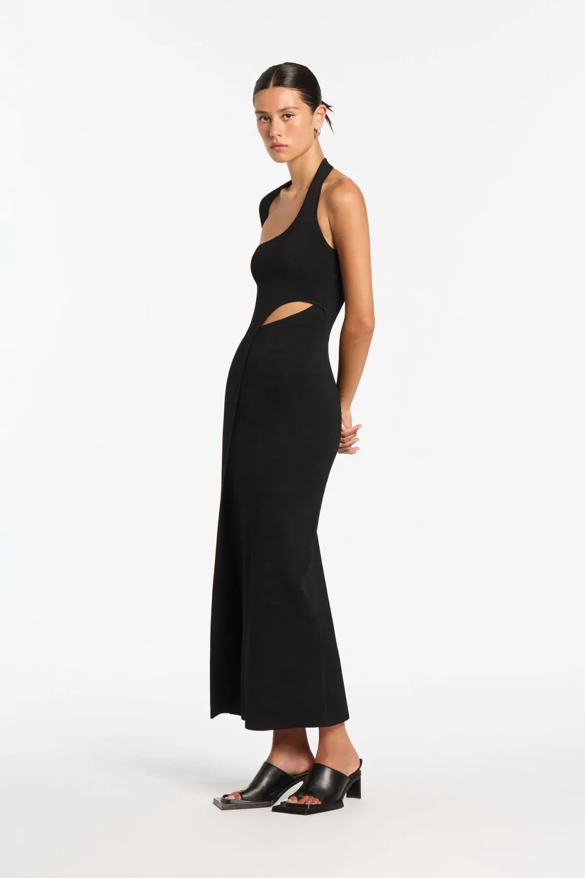 Sir the Label Manifesto Sleeve Midi Dress Black Size 8 - Image 2
