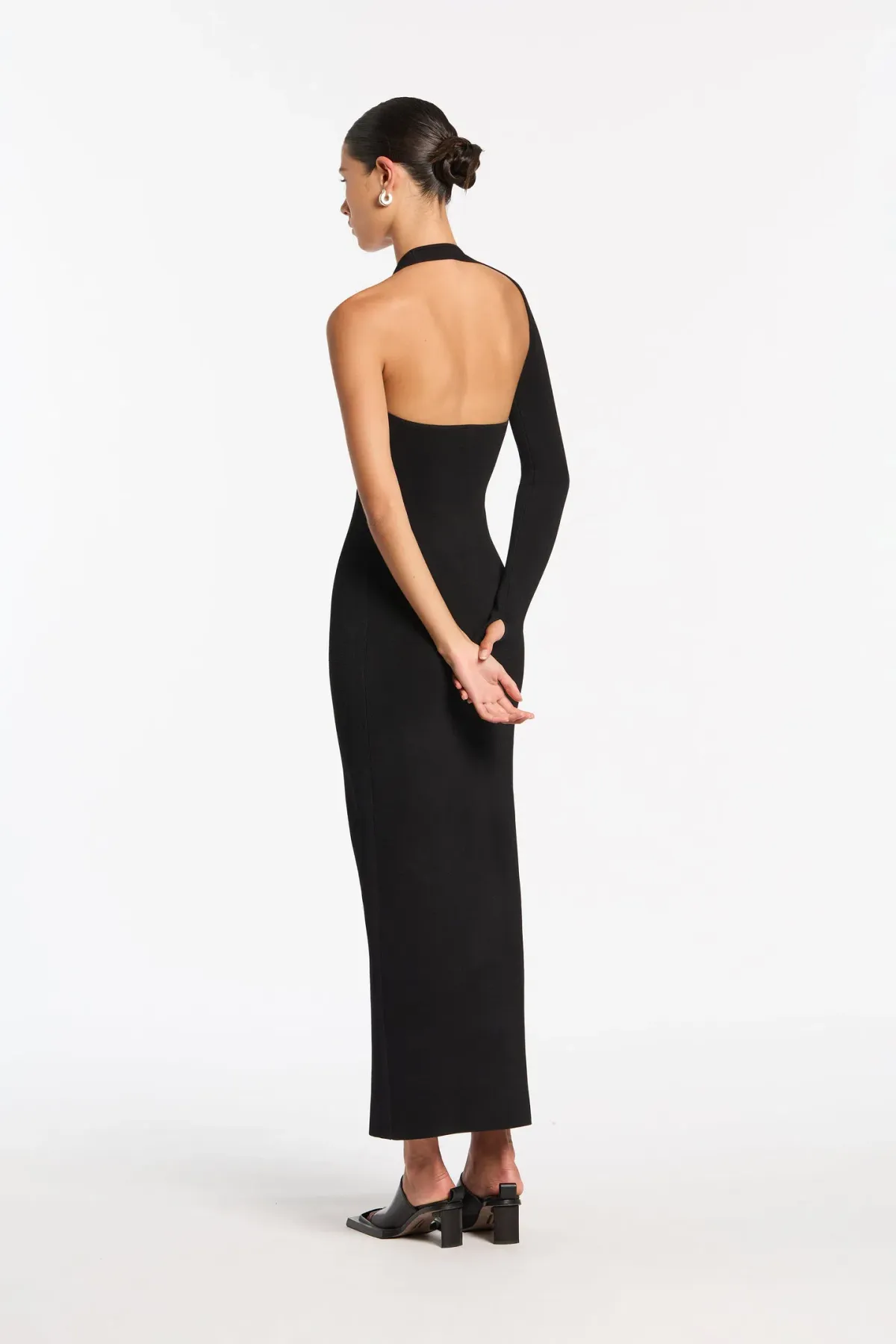 Sir the Label Manifesto Sleeve Midi Dress Black Size 8 - Image 3