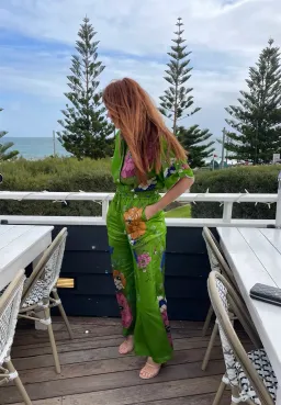 Alemais Olivia Shirt and Pant Set Floral Size 10 for rent on The Volte - image 1