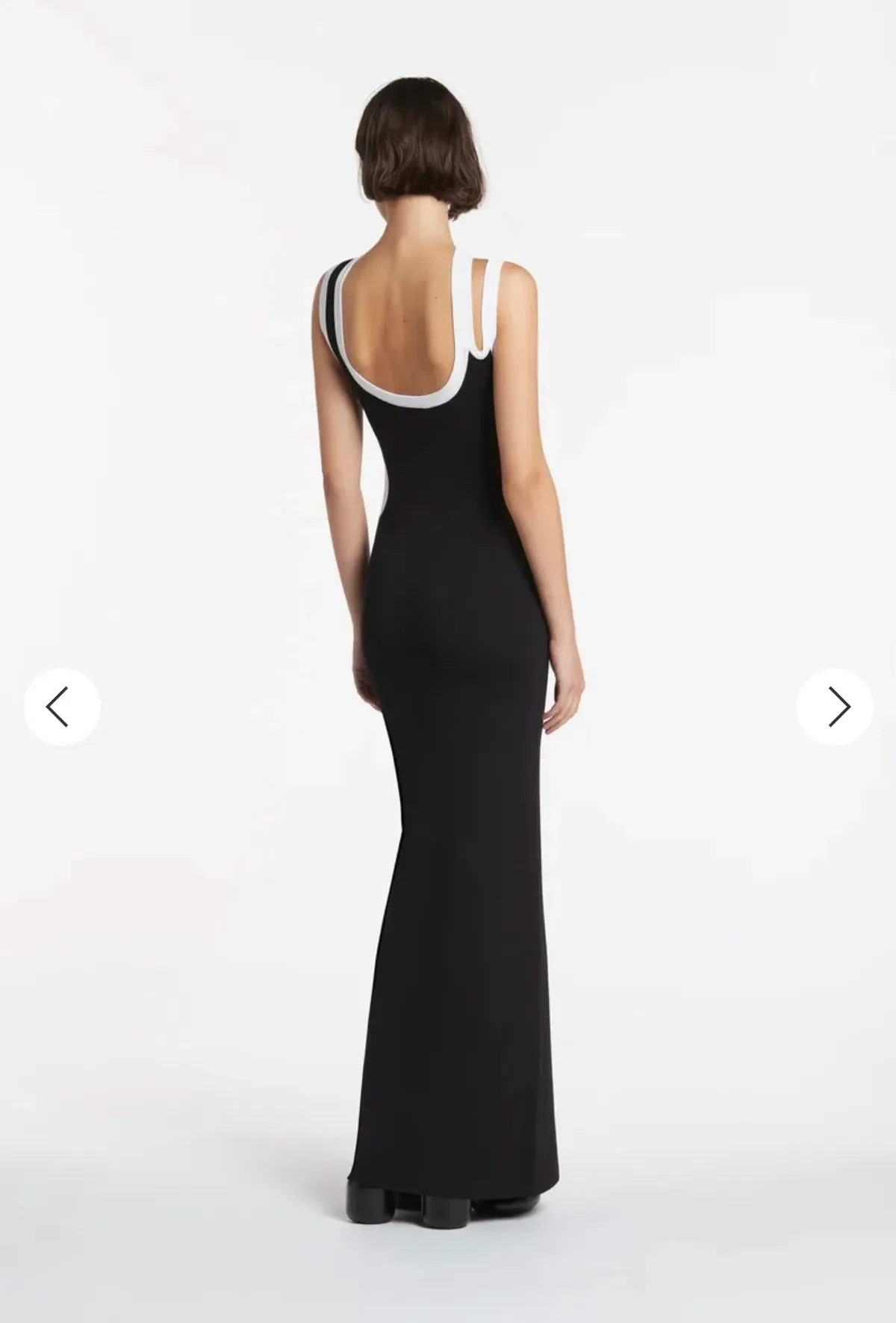 Sir the Label Evalina Cut Out Dress in Black/White Size 0 / Au 6 - Image 3